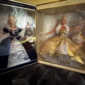 Barbie Special Millennium Edition Dolls in Black and Gold UNOPENED